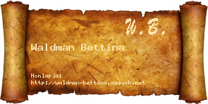 Waldman Bettina névjegykártya